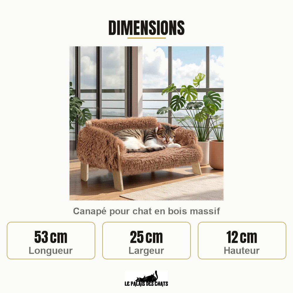 Dimensions de WoodLuxe : 53 cm Longueur, 25 cm Largeur, 12 cm Hauteur
