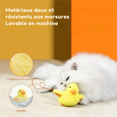 Jouet pour chats - Canard en peluche interactif - Le Palais des Chats