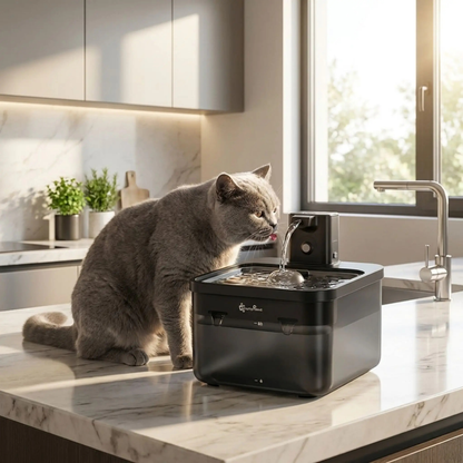 Fontaine à eau pour chat en inox | La Source Royale