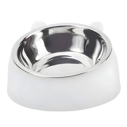 Gamelle surélevée pour chat en inox  | Le Bol Impérial