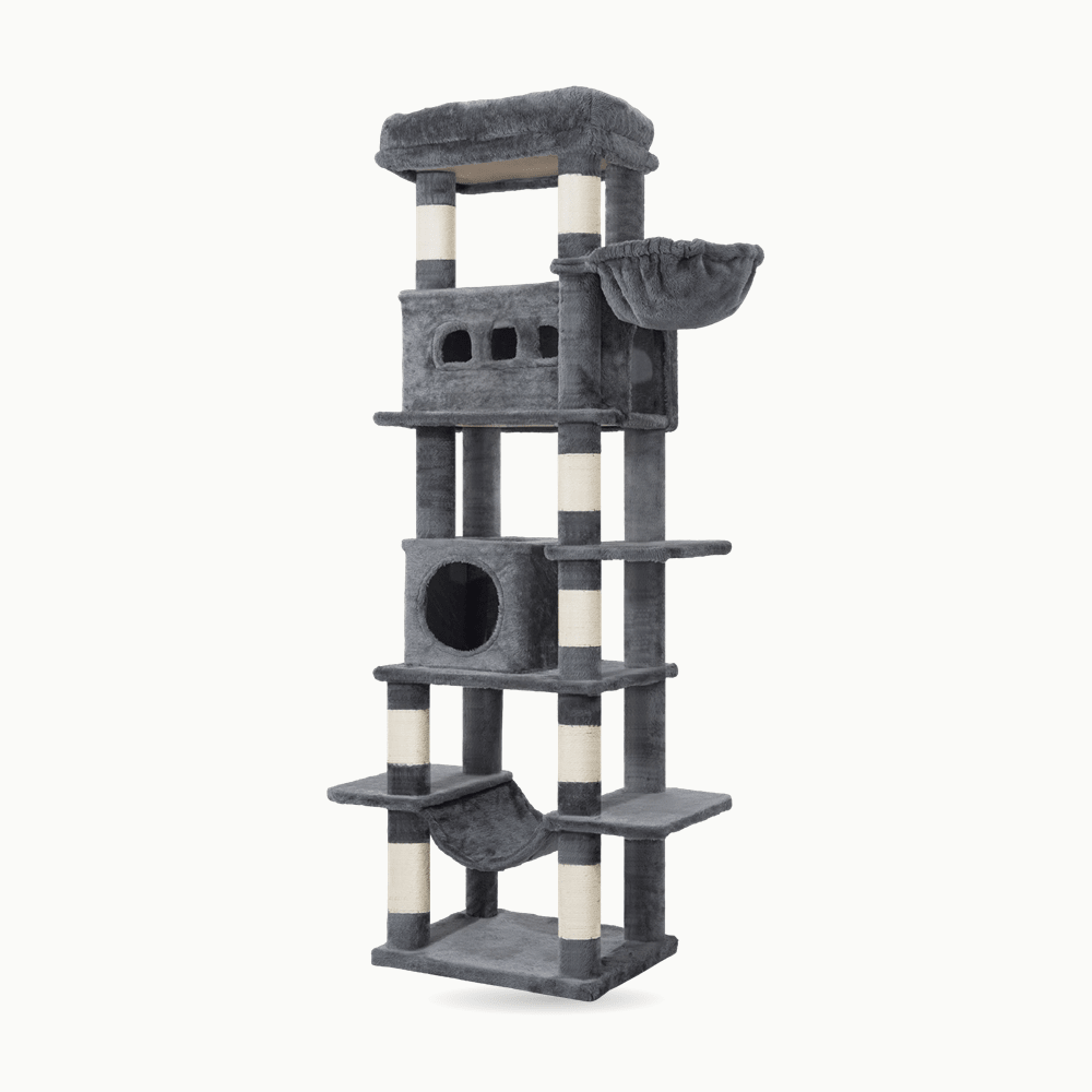 Arbre à chat 170 cm multi-niveaux | Le Perchoir Royal - Le Palais des Chats