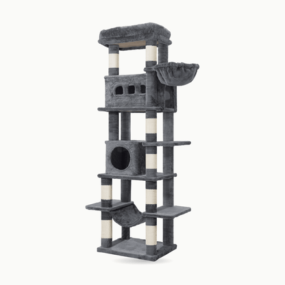 Arbre à chat 170 cm multi-niveaux | Le Perchoir Royal - Le Palais des Chats