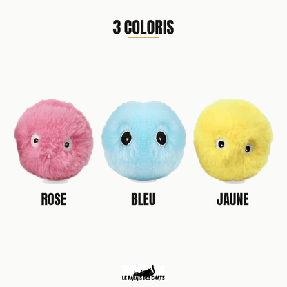 Balle interactive sonore en peluche pour chat | Le Pompon Royal - Le Palais des Chats