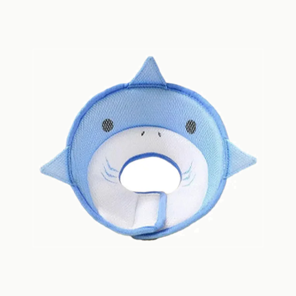 Collerette de convalescence souple pour chat, modèle requin bleu, Le Doux Rempart