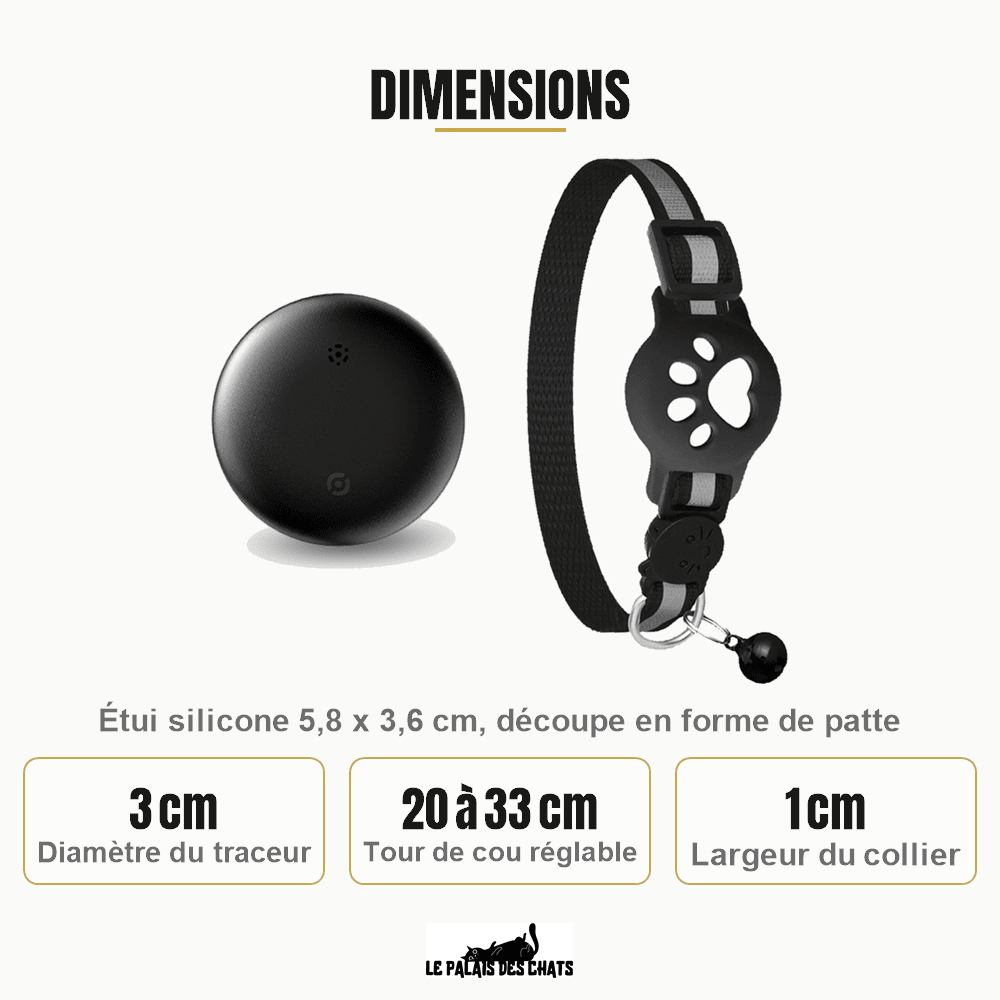 Collier connecté pour chat, traceur Bluetooth Android compatible Google Find Hub | La Patte Connectée - Le Palais des Chats