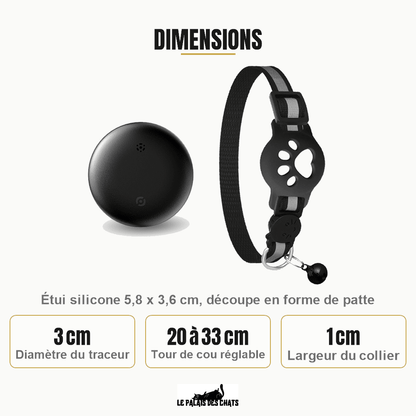 Collier connecté pour chat, traceur Bluetooth Android compatible Google Find Hub | La Patte Connectée - Le Palais des Chats