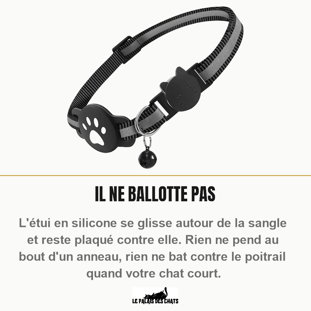 Collier connecté pour chat, traceur Bluetooth Android compatible Google Find Hub | La Patte Connectée - Le Palais des Chats