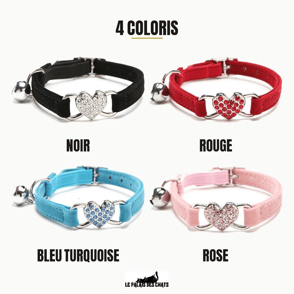 Collier pour chat | Coeur de velours - Le Palais des Chats