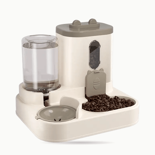 Distributeur automatique 2-en-1 croquettes et eau pour chat | La Station Royale - Le Palais des Chats