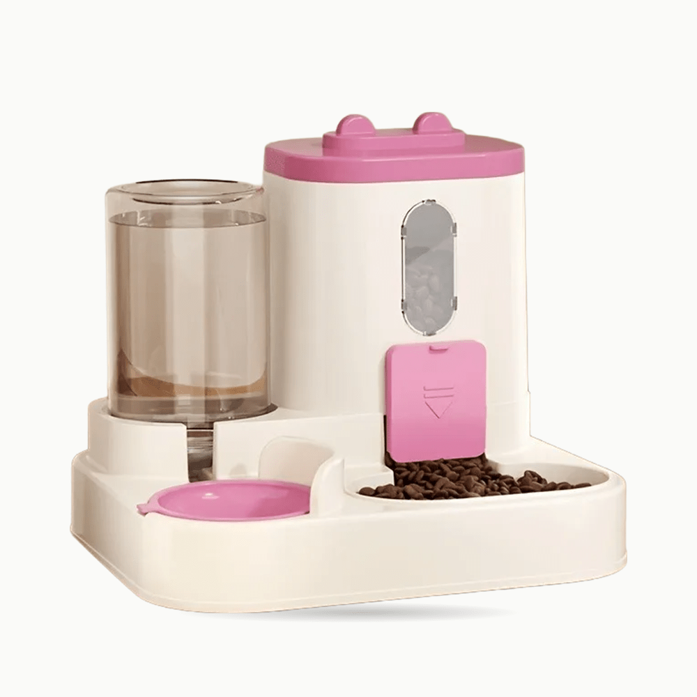 Distributeur automatique 2-en-1 croquettes et eau pour chat | La Station Royale - Le Palais des Chats