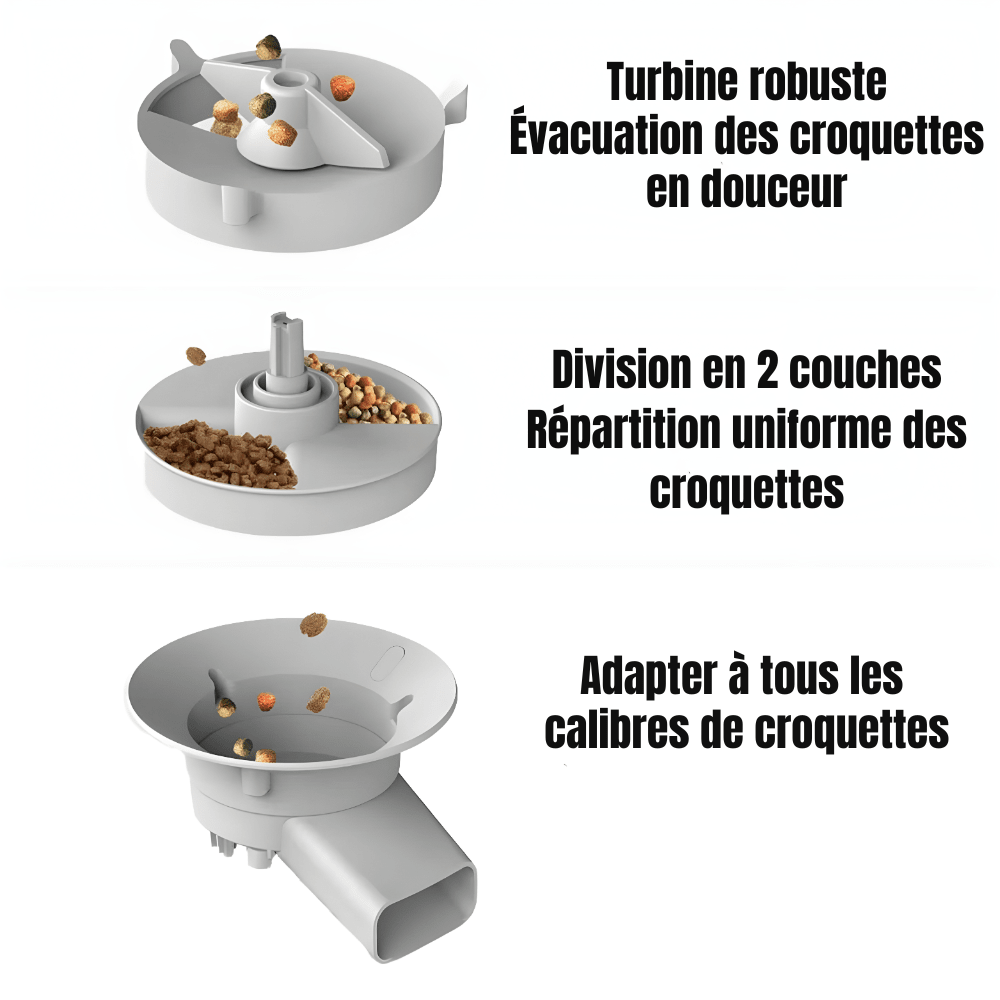 Distributeur automatique de croquettes pour chat WiFi avec caméra | Croq'Majesté - Le Palais des Chats