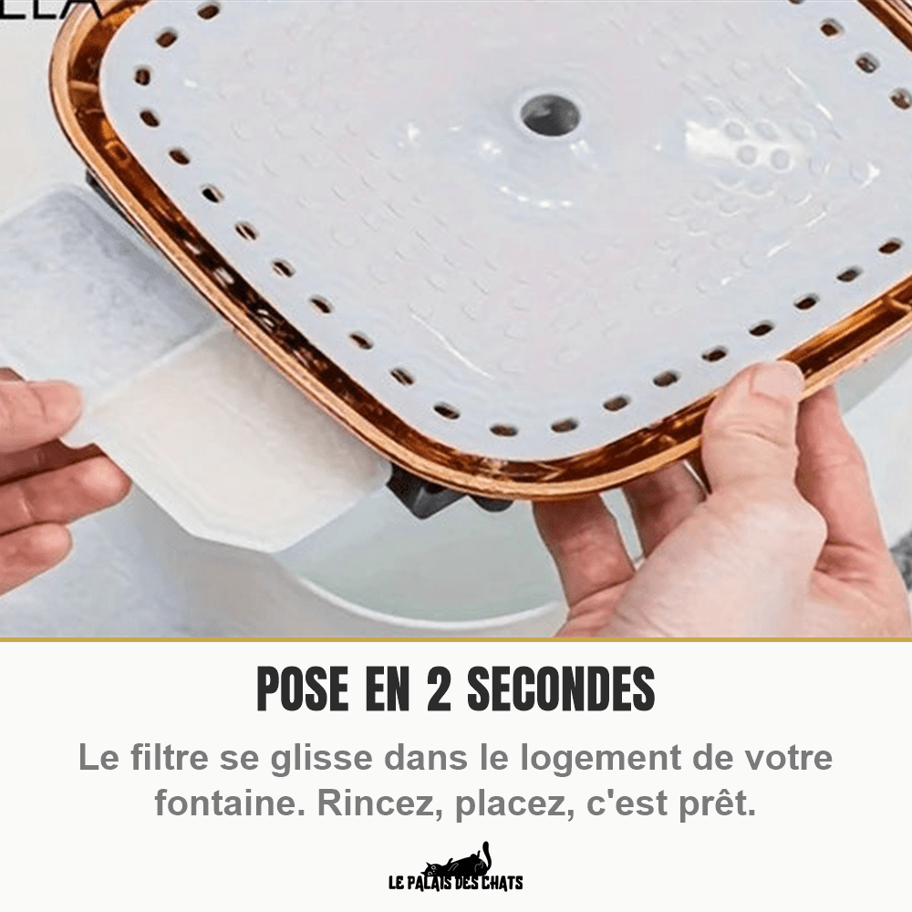 Filtres charbon actif 113 mm pour fontaine ronde à chat | Les Gardiens de la Source - Le Palais des Chats