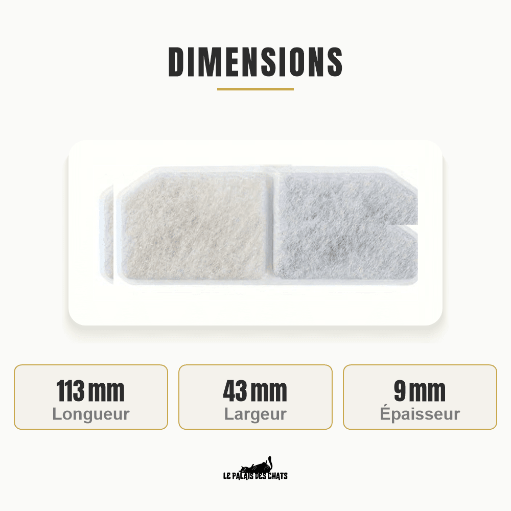 Filtres charbon actif 113 mm pour fontaine ronde à chat | Les Gardiens de la Source - Le Palais des Chats