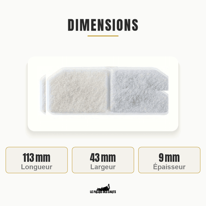 Filtres charbon actif 113 mm pour fontaine ronde à chat | Les Gardiens de la Source - Le Palais des Chats