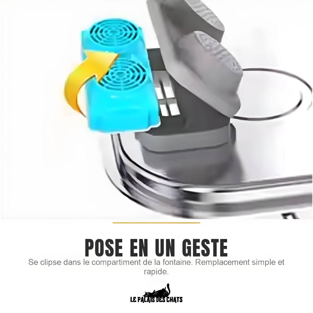 Filtres à charbon actif pour fontaine 3,2 L (compatible La Source Cristalline et Impériale) | Le Cœur Cristallin