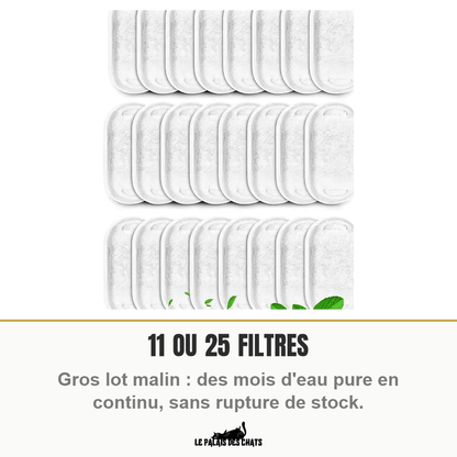 Filtres universels charbon actif 74 mm pour fontaine à chat | Source Pure Universelle - Le Palais des Chats