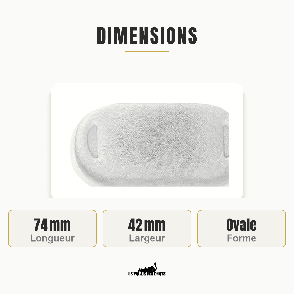 Filtres universels charbon actif 74 mm pour fontaine à chat | Source Pure Universelle - Le Palais des Chats