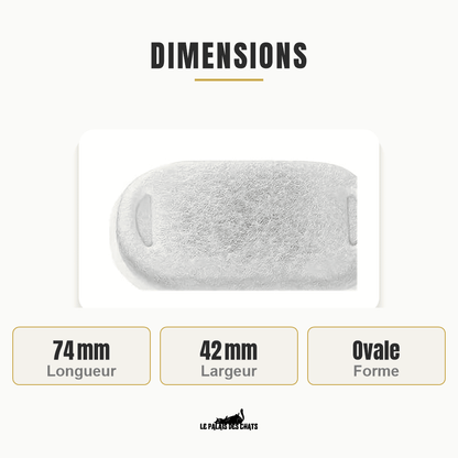 Filtres universels charbon actif 74 mm pour fontaine à chat | Source Pure Universelle - Le Palais des Chats