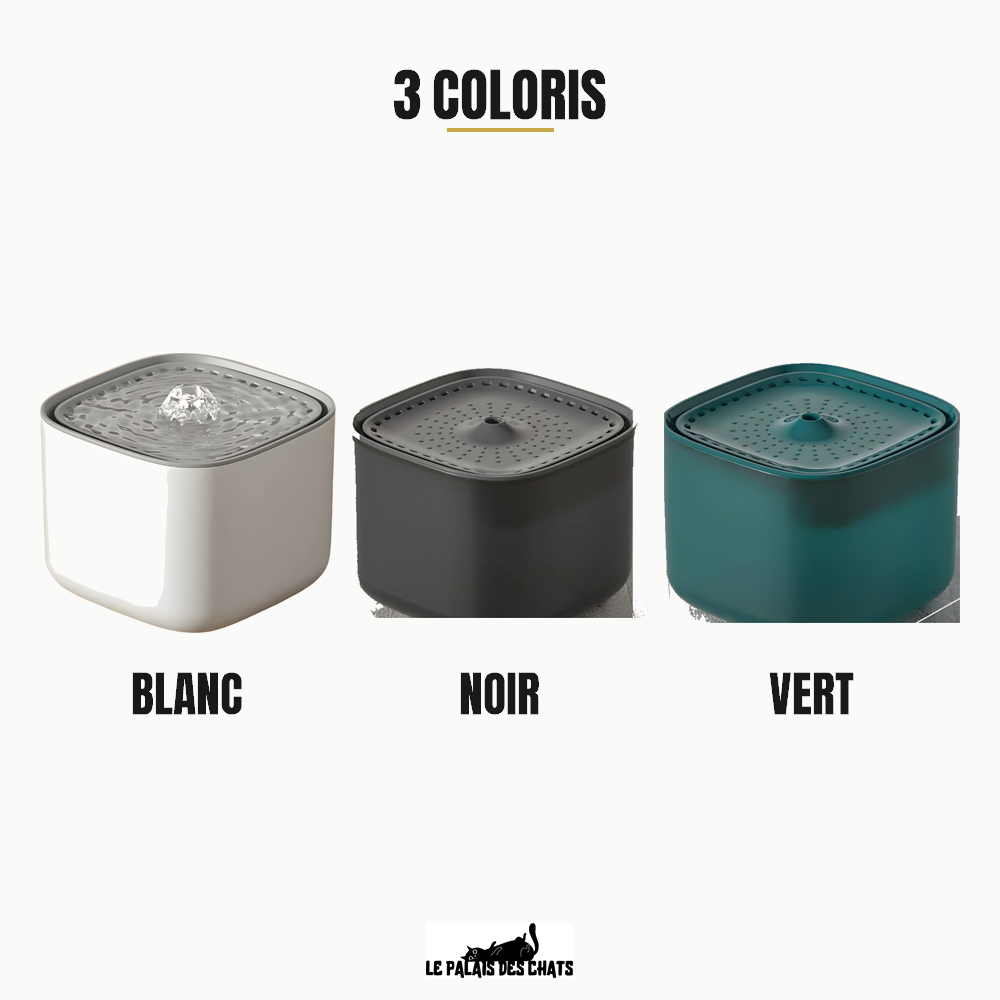 Douce Eau Féline, 3 coloris : Blanc, Noir, Vert