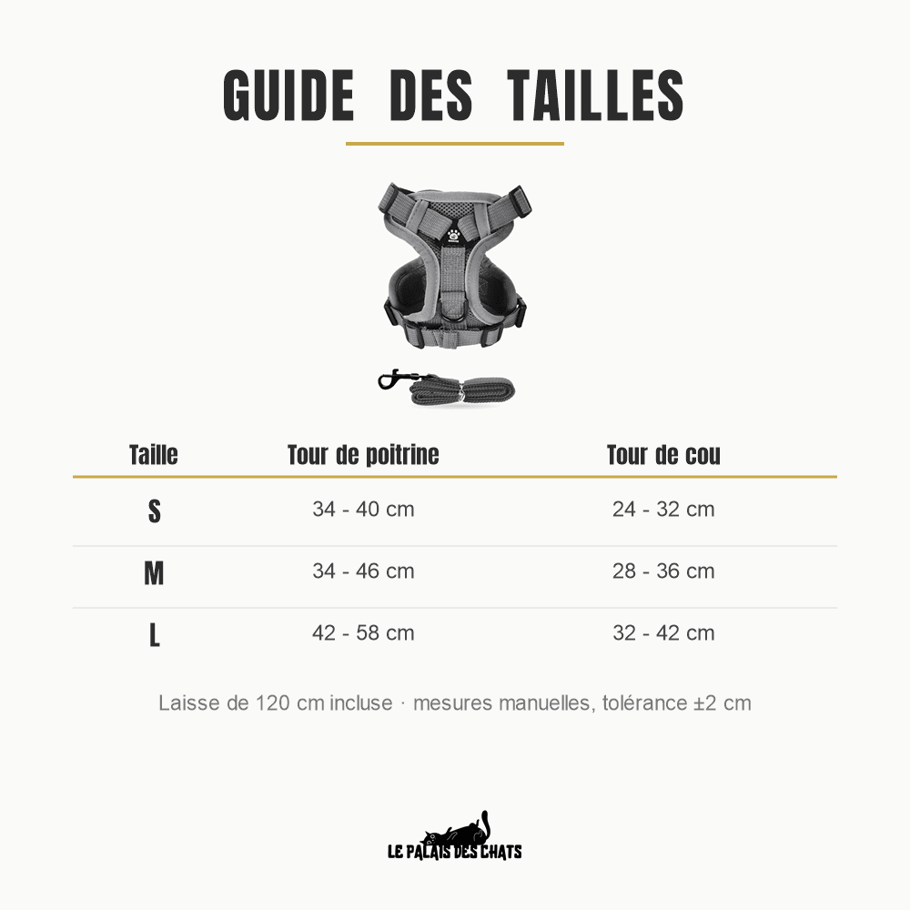Harnais pour chat | Petit Cœur d'Explorateur - Le Palais des Chats