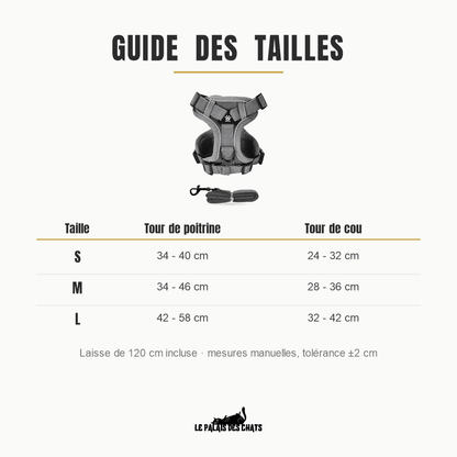 Harnais pour chat | Petit Cœur d'Explorateur - Le Palais des Chats