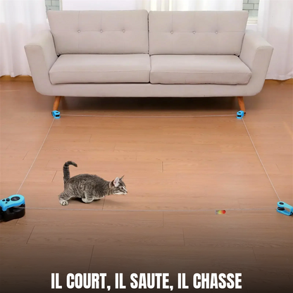 Jouet interactif électrique pour chat à leurre et télécommande | Attrape-Moi Si Tu Peux
