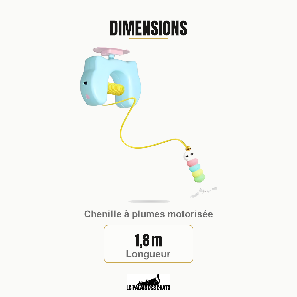 Dimensions de La Chenille Royale : 1,8 m Longueur