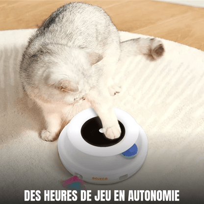 Jouet interactif électronique pour chat, plume et balle | Le Tourbillon Félin - Le Palais des Chats
