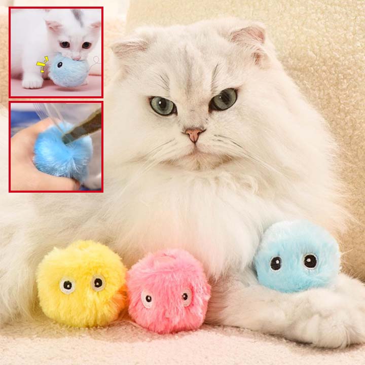 Jouet pour chat - Balles en peluches interactives - Le Palais des Chats