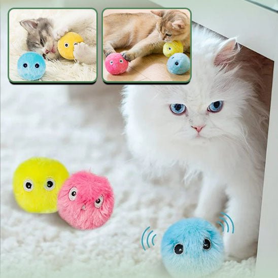 Jouet pour chat - Balles en peluches interactives - Le Palais des Chats