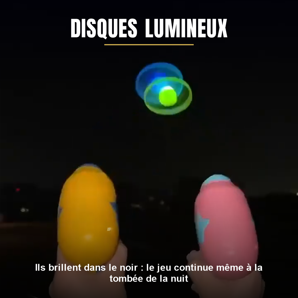 Disques volants lumineux qui brillent dans le noir pour jouer avec son chat la nuit