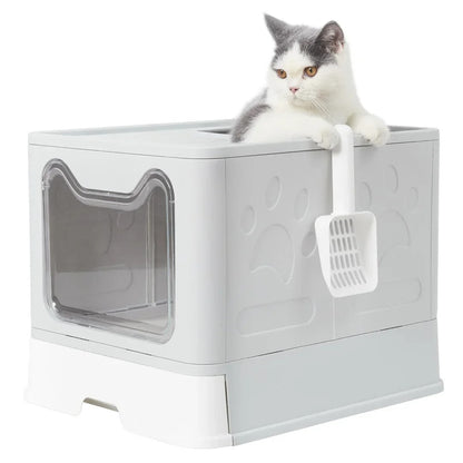 Maison à litière pour chat pliable - Le Palais des Chats