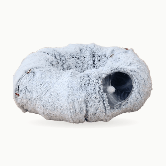 Panier tunnel 2-en-1 pour chat | Doux Ronrons - Le Palais des Chats