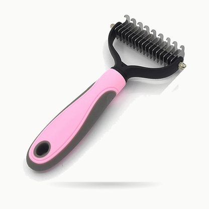 Peigne démêloir pour chat rose, taille L, tête de 9 cm