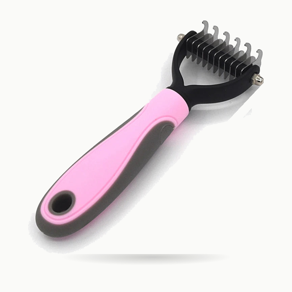 Peigne démêloir pour chat rose, taille S, tête de 6,5 cm