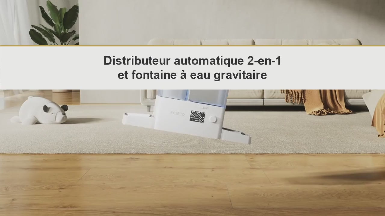 Distributeur automatique de croquettes et d'eau pour chat Le Banquet Royal