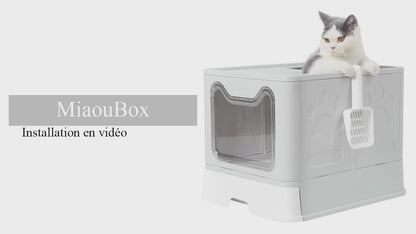 Vidéo d'installation de la maison de toilette pour chat pliable MiaouBox