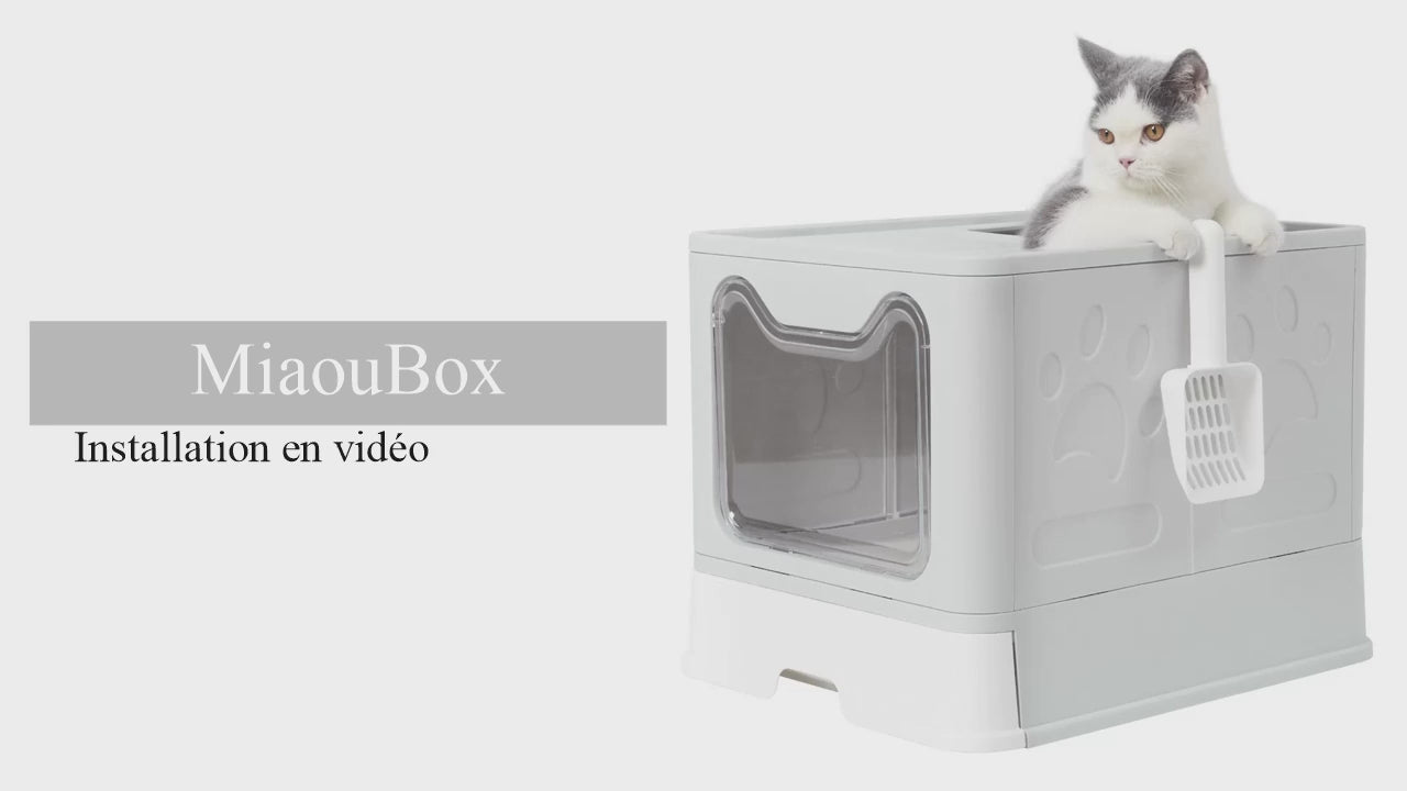 Vidéo d'installation de la maison de toilette pour chat pliable MiaouBox