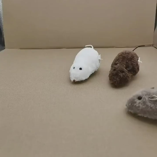 Souris en peluche mécaniques à remonter pour chat Ratatouille en mouvement