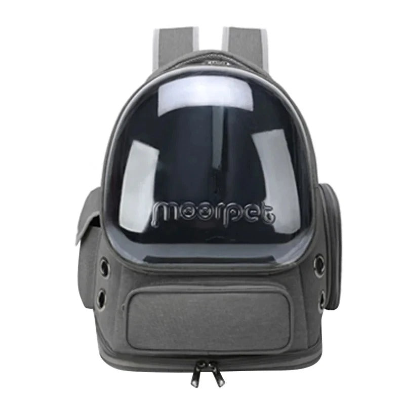 Sac à dos de transport pour chat Bulle Moorpet coloris gris
