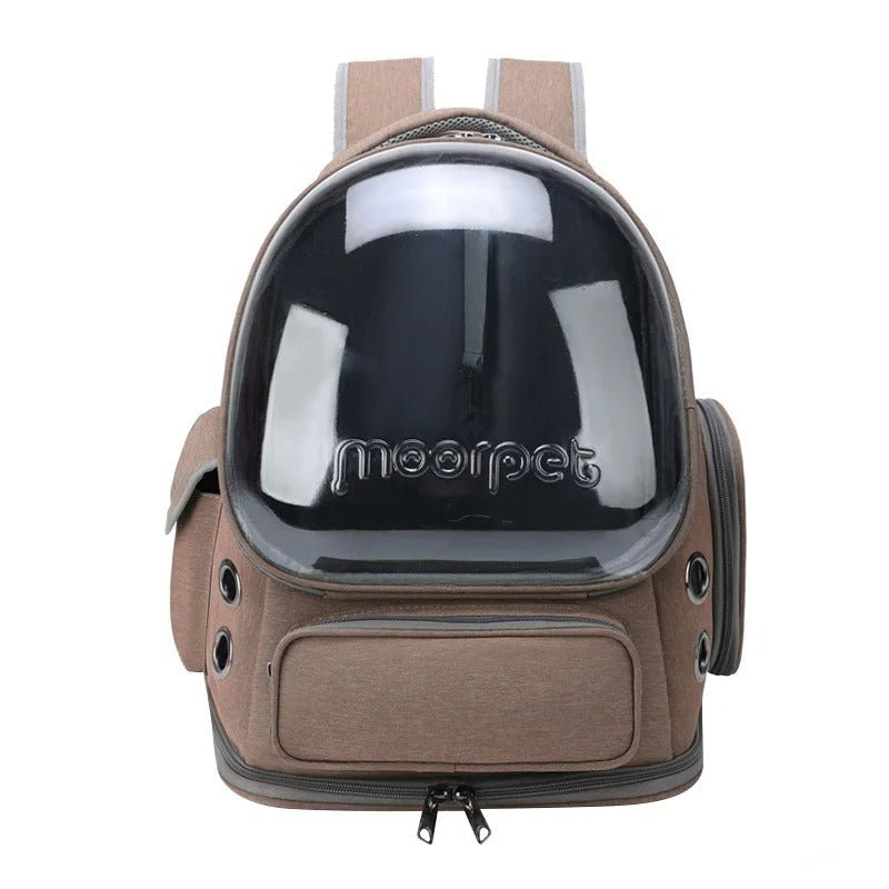 Sac à dos de transport pour chat Bulle Moorpet coloris marron