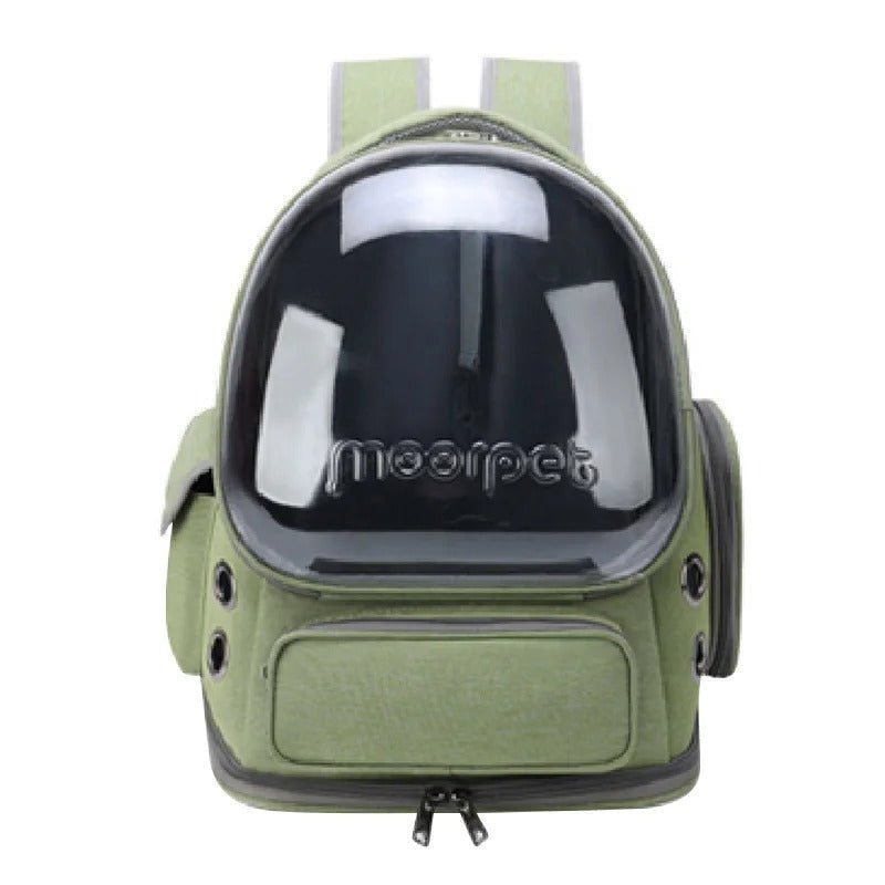 Sac à dos de transport pour chat Bulle Moorpet coloris vert