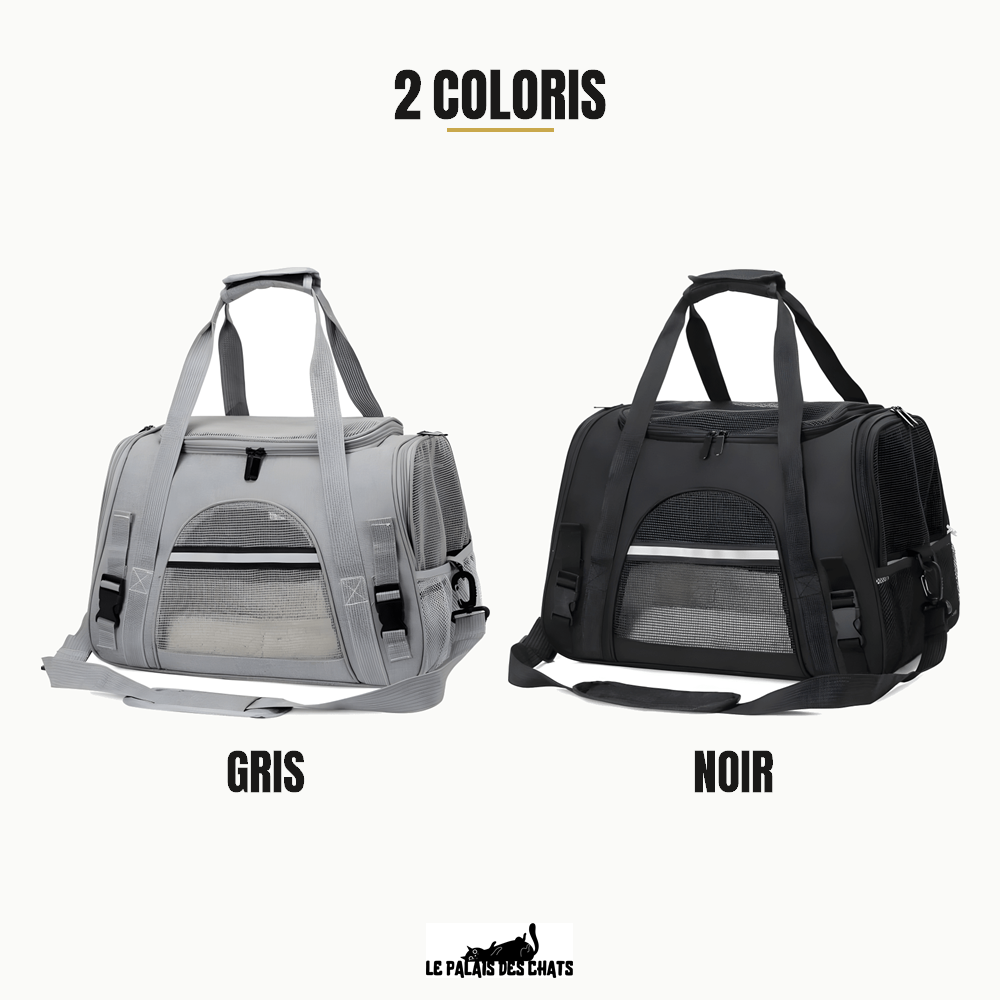 Sac de transport pour chat Le Voyageur Félins, 2 coloris : gris, noir