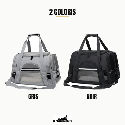 Sac de transport pour chat Le Voyageur Félins, 2 coloris : gris, noir