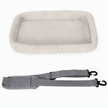 Coussin polaire amovible et bandoulière matelassée à mousquetons, livrés avec le sac