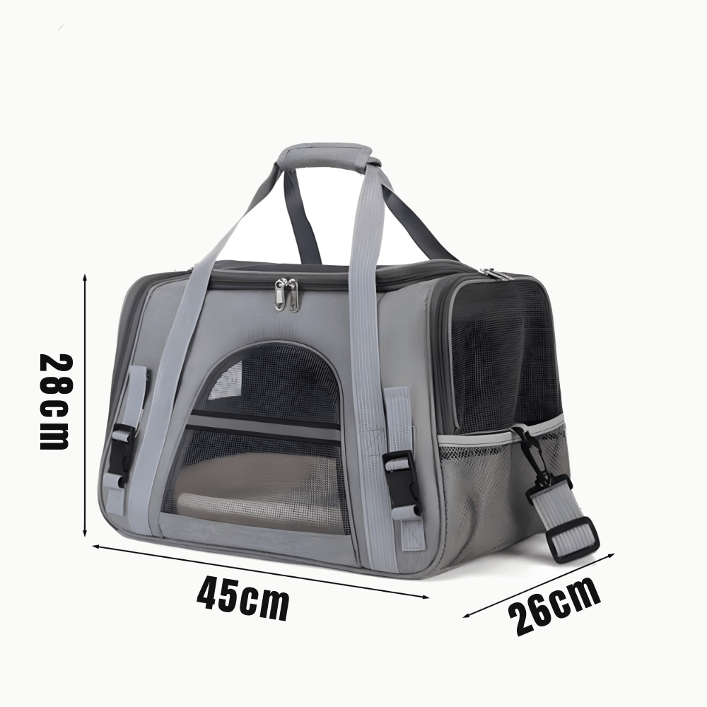 Dimensions du sac : 45 cm de longueur, 26 cm de largeur et 28 cm de hauteur