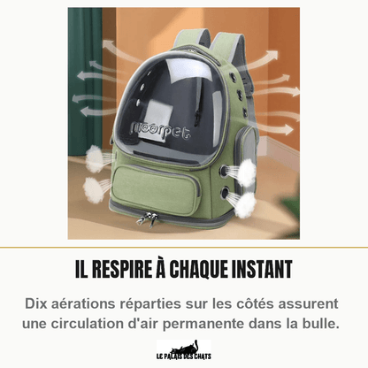 Sac de transport pour chat | Bulle Moorpet - Le Palais des Chats