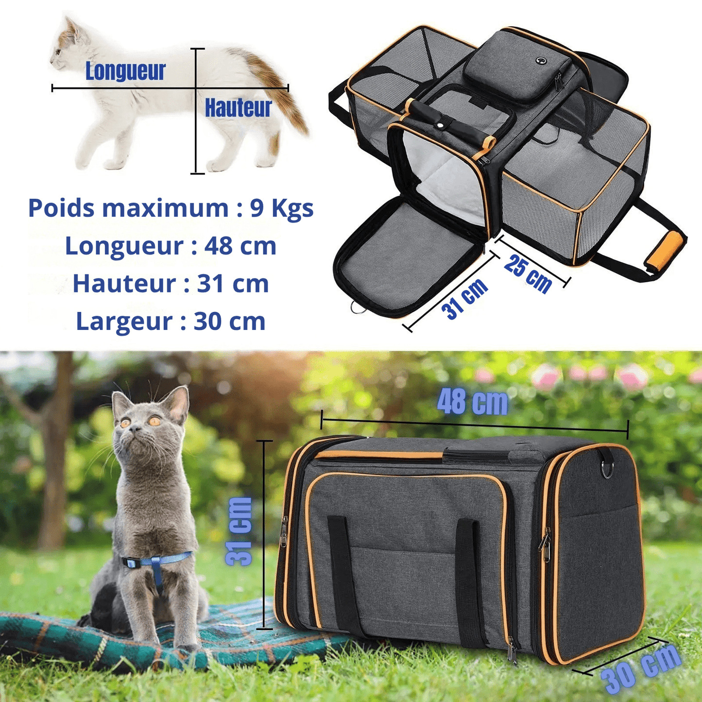 Sac de transport pour chat | Prestige fold - Le Palais des Chats