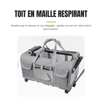 Sac de transport pour gros chat | La Mallette Royale - Le Palais des Chats