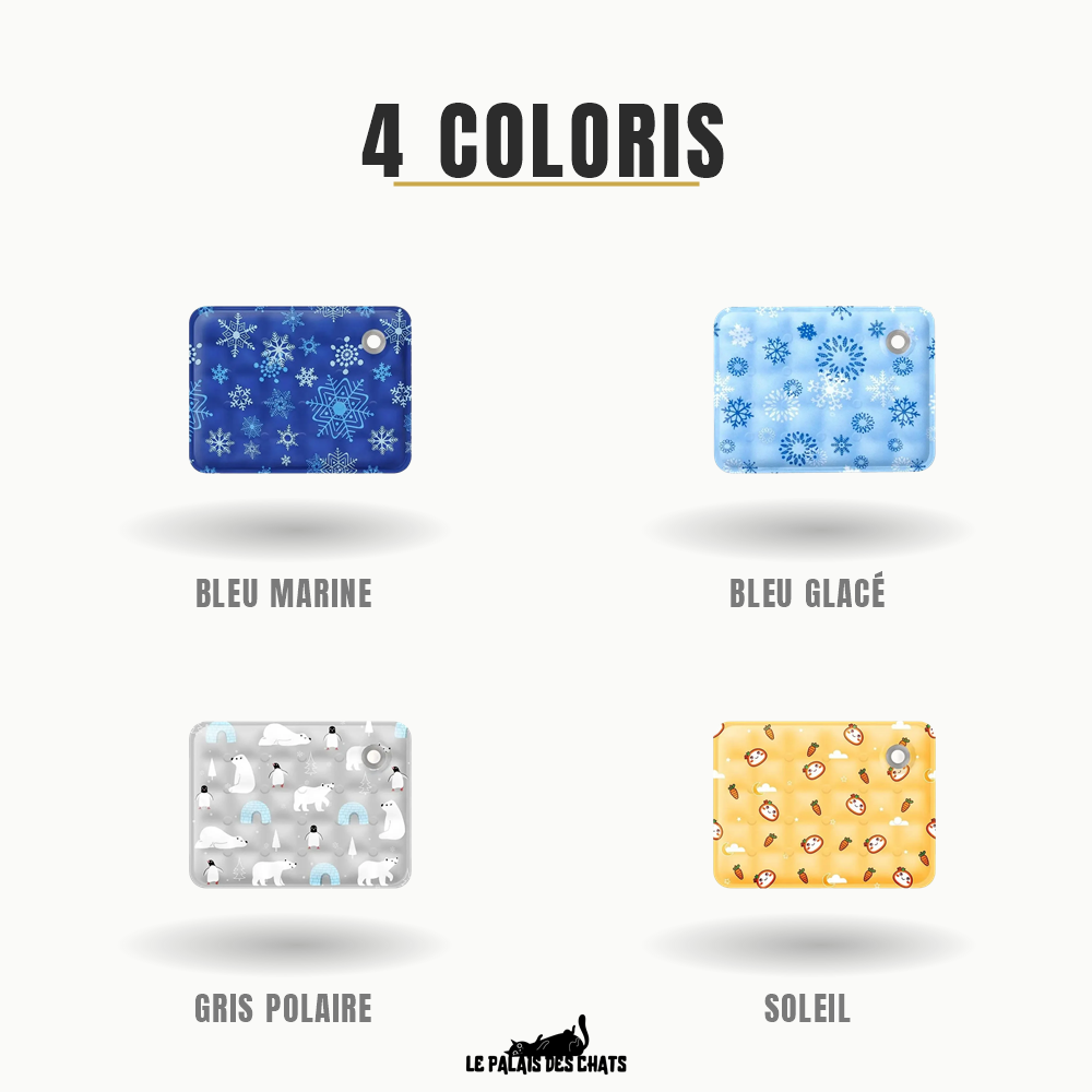 Tapis rafraîchissant pour chat disponible en 4 coloris